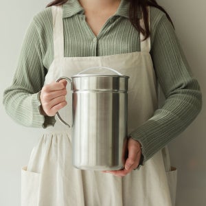 씨에스리빙 스텐음식물통 진공 음식물쓰레기통 스텐 음쓰통 3L 화이트