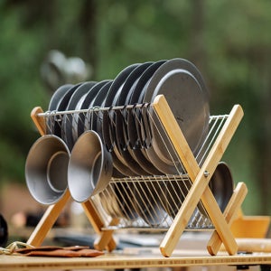 캠핑 식기건조대 접이식 디쉬렉 식기 접시 정리 S고리 가방포함