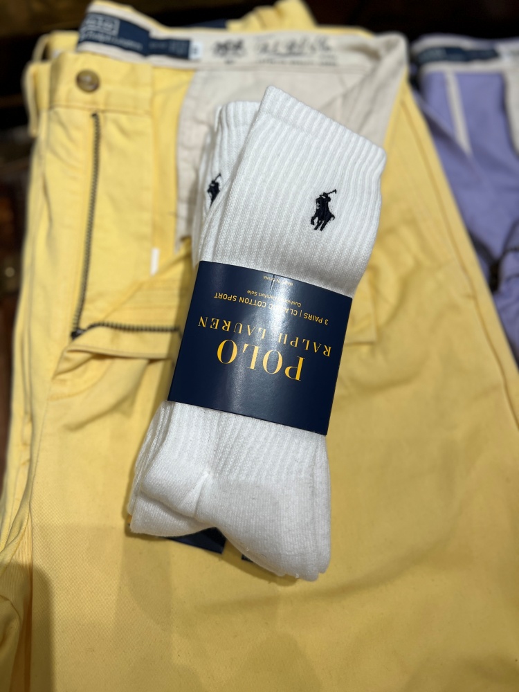 폴로 랄프로렌(Polo Ralph Lauren) 코튼 크루 삭스 3팩