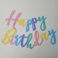 리블마켓 생일가랜드 파스텔 캘리그래피 생일파티 HBD 종이가랜드