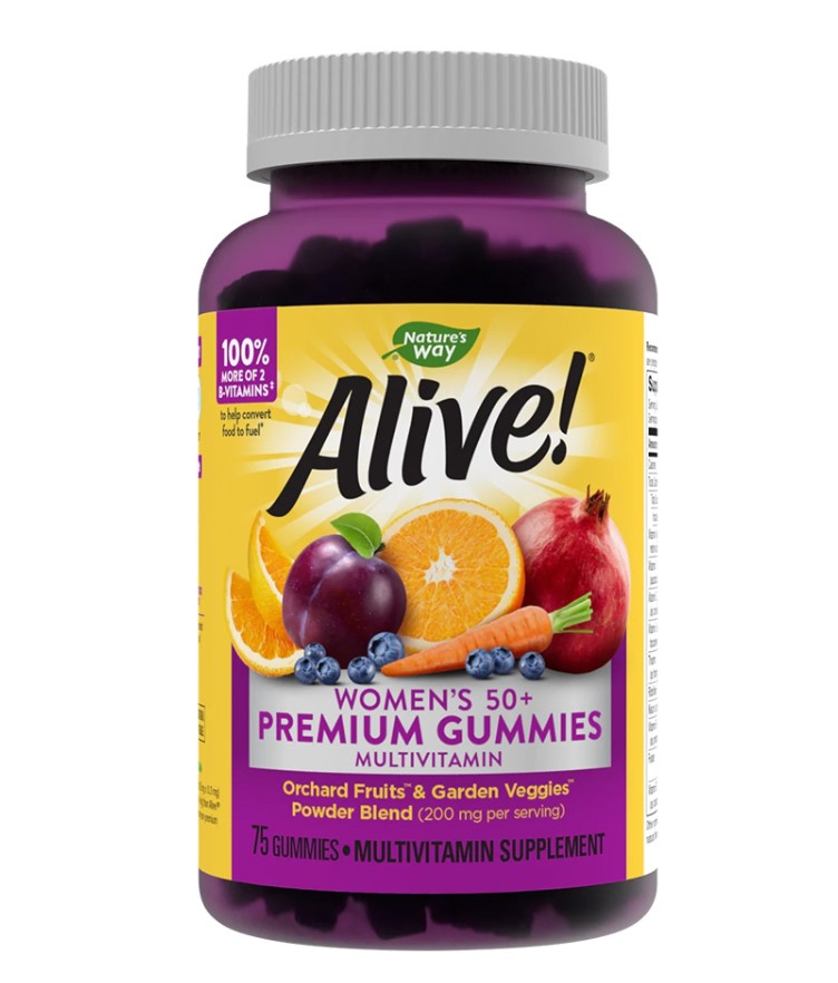 <b>얼라이브 우먼 50</b>세 이상 <b>프리미엄</b> 종합비타민 <b>구미</b> 75개 갱년기 <b>여성</b>