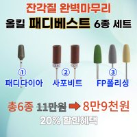 [올킬비트] 패디베스트 6종(패디다이아+사포240 320+FP1 2 그린) 발잔각질 마무리