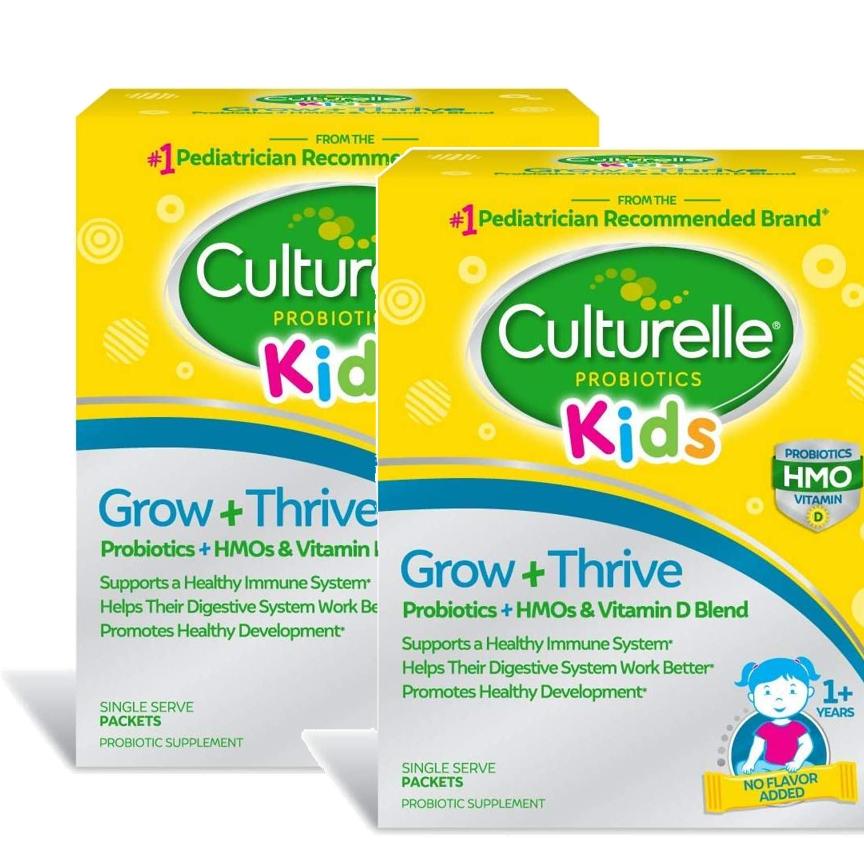 컬처렐 <b>키즈 그로우</b> 앤 <b>쓰라이브</b> 프로바이오틱스 30포 2팩 Culturelle Kids <b>Grow Thrive</b> Probiotic Packets