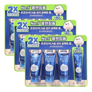 시세이도 센카 퍼펙트 휩 클렌저 페이셜 워시120gx3개+40g 코스트코 폼 클렌징 X 3개
