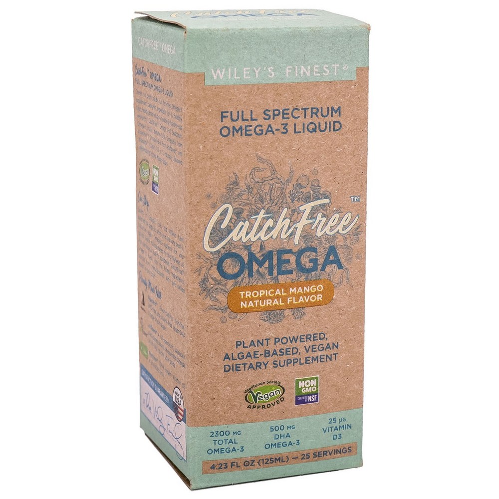 와일리즈파이니스트 <b>캐치 프리 오메가</b> 풀 스펙트럼 리퀴드 트로피컬 망고 2300mg <b>125ml</b>