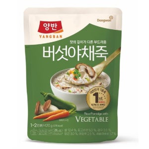 동원 양반 버섯야채죽 파우치 420g