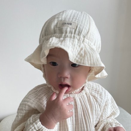 리뗀클로르 아기 거즈햇 벙거지 모자 아기여름모자