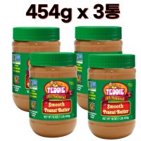 테디땅콩버터 글루텐프리 비건 무설탕 스무스 피넛버터 땅콩잼 454g x 4통