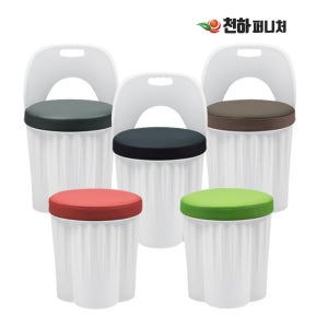 천하퍼니처 수납 풋스툴 카페 인테리어 화장대 원형스툴 간이의자