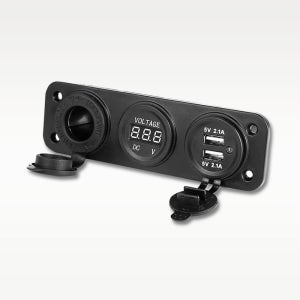 파워뱅크 멀티 소켓 시가잭 USB 전압계 자동차 오토바이 보트 매립형