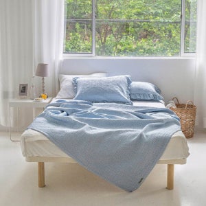 뉴크림슨 풍기인견 줄누빔 피그먼트 이불베개세트