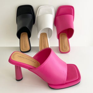 오픈토뮬 가보시슬리퍼 가보시 스퀘어 뮬슬리퍼