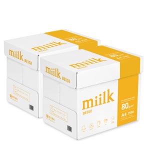 밀크 베이지 미색 80g A4용지 2박스(5000매) 복사용지