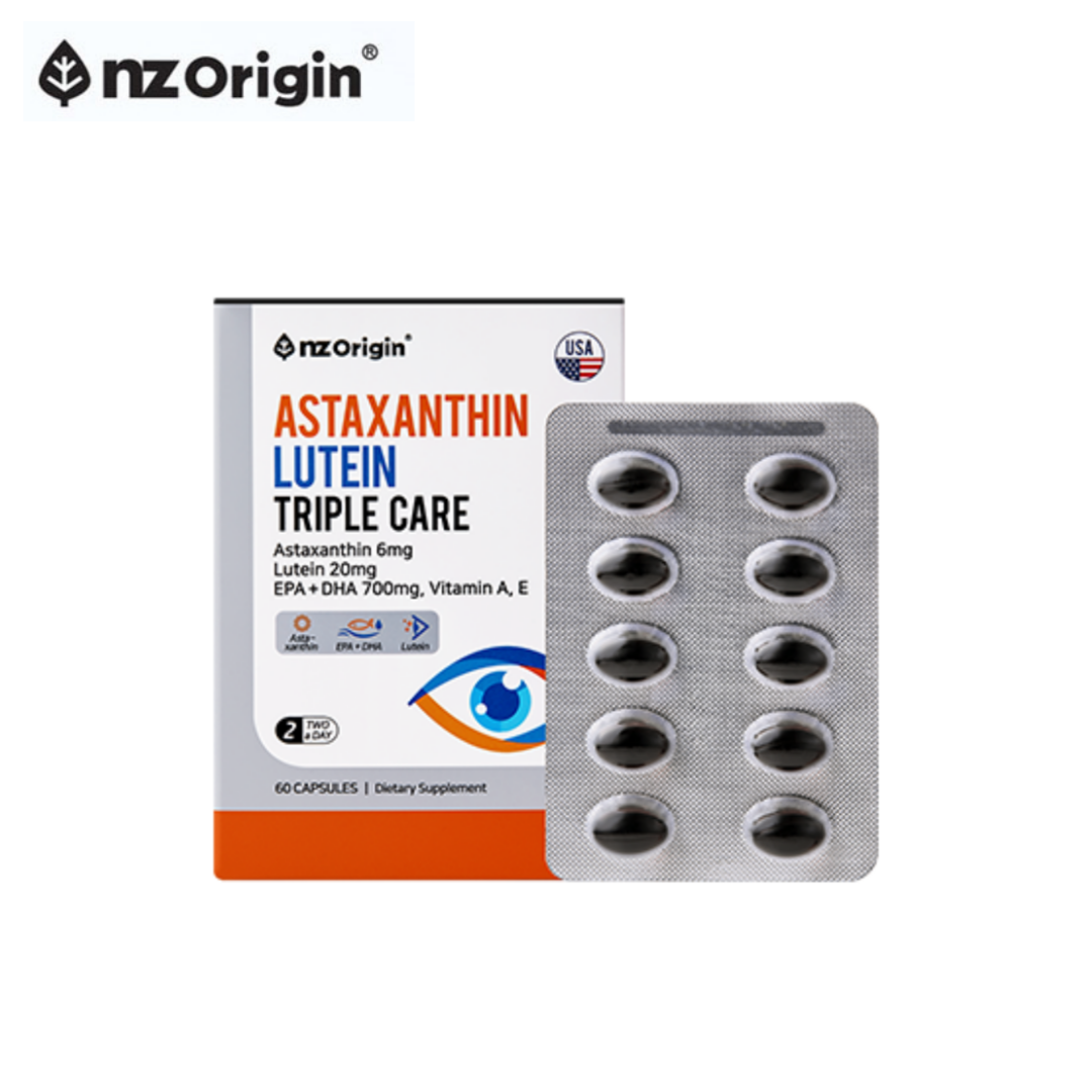<b>루테인 아스타잔틴</b> 눈건강 <b>루테인</b>영양제 헤마토코쿠스 엔젯오리진 60캡슐