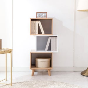 집무드 블로우 3단 싱글 오픈형 슬림 공간박스 600