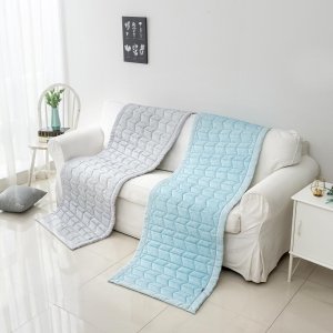 데코빙 풍기인견 냉감 쇼파패드 여름소파 쿠션 그레이 3인용 65x180cm