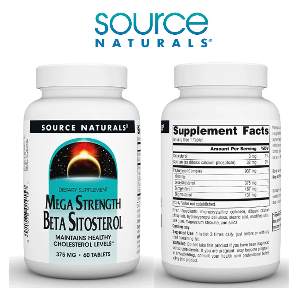 소스네츄럴 메가 스트랭스 <b>베타시토스테롤</b> 375mg 60 태블릿
