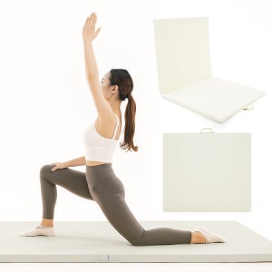 이고진 접이식 요핏 운동매트 50mm 와이드 바닐라밀크 요가매트 두꺼운 헬스 홈트 층간소음