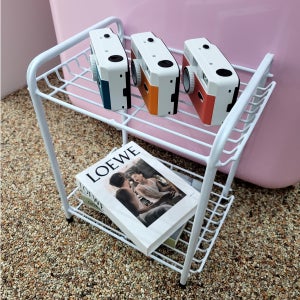 콘티 선반 주방선반 미니 욕실 2단 팬트리 벽 수납 다용도실 국내생산 철제 화이트S