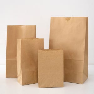 내유 크라프트 각대봉투 튀김 종이봉투 미니 소 중 대 1000장 베이커리 빵 포장