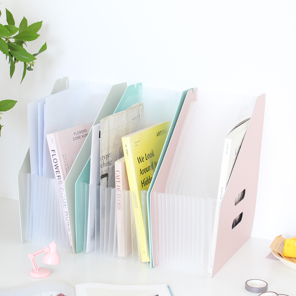 꾸미까 1+1 파스텔 아코디언 A4 파일정리함 (6type)