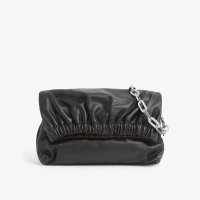 ZADIG&VOLTAIRE Rockyssime shoulder bag 쟈딕앤볼테르 록키심 주름 가죽 숄더백 블랙