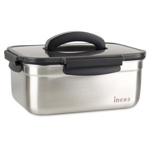 인콕 스텐콕 블랙 스텐 밀폐용기 직사각 핸디 3호 3,600ml