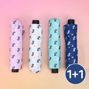 [1+1] 아가타 암막 UV차단 우양산 경량 슬림 수동 3단 양우산