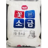 해표 꽃소금 3kg X5 식자재 가정 식당 업소용