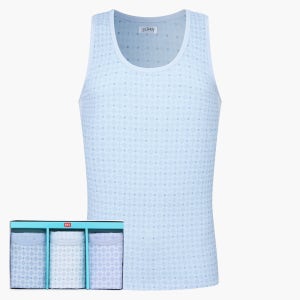 [플렉스]ECF3013 BYC 순면 모시메리 메쉬 남자 나시 런닝 세트