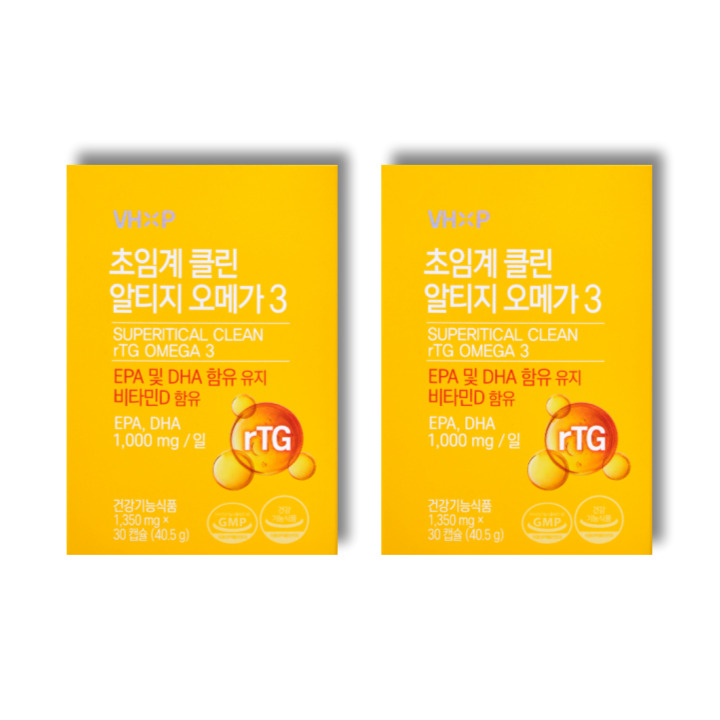 10%인하 초임계 클린 <b>알티지 오메가3</b> 효능 혈행개선 (약1달분 2개)