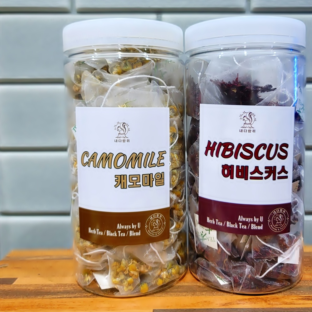 허브티 <b>카모마일</b> 히비스커스 차 100티백 (50T+50T) 세트