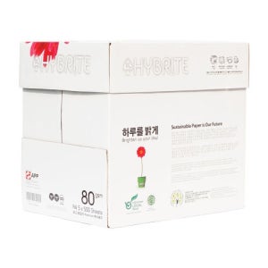 복사 용지 하이브라이트 80g A4 2500매 사이즈 사무실 프린터 프린트 종이 1박스