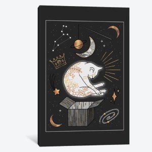 대형 귀여운 우주의 지배자 꿈꾸는 고양이 그림 액자 패브릭포스터 팝아트