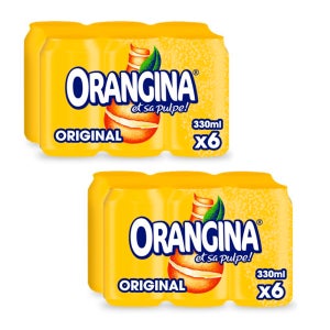 영국 Orangina 오렌지나 스파클링 오렌지 주스 330ml 12캔