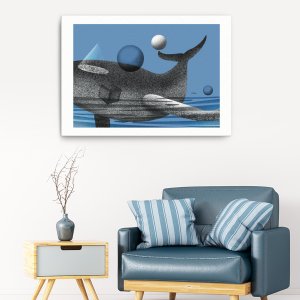 Pointage Whale, 글림작가 임진순 작가 작품 그림액자