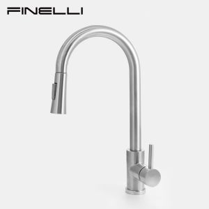 피널리 거위목 주방수전 무광니켈 SUS304 스테인리스 싱크대 수전