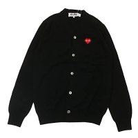 꼼데가르송 play invader men39s cardigan 니트 가디건 black xl 사이즈