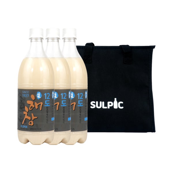 술픽 해창막걸리 12도 900ml 3병 보냉백 세트