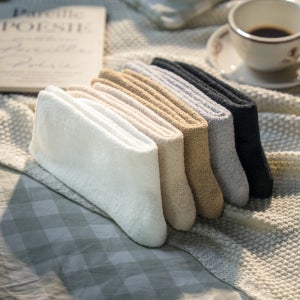 삭피엔스 여자 차분한 컬러 데일리 수면양말 5켤레 국산 롱 임산부 긴 양말 세트 N배송