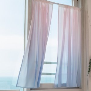 국내제작 못없이 설치 쉬폰 가리개 커튼 주방 바란스 S 140x40cm