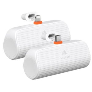 밸류엠 PD20W 고속 일체형 미니 도킹형 보조배터리 5000mAh 1+1