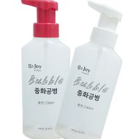 버블 중화 공병 중화제 거품용기 230ml 화이트/레드 색상랜덤