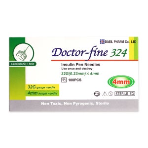 대일제약 닥터파인 인슐린 펜니들 324 32G(0.23mm)x4mm 100pcs 일회용멸균주사침