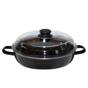 RIESS 리스 법랑 뚜껑 양수 소테팬 28cm 블랙 0058-022