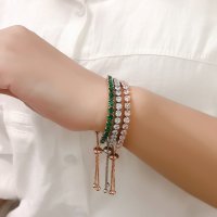 여자 절묘한 테니스 팔찌 조정 가능한 다색 지르코니아 결혼식 크리스마스 Jewellry 패션 쥬얼리 H133-M