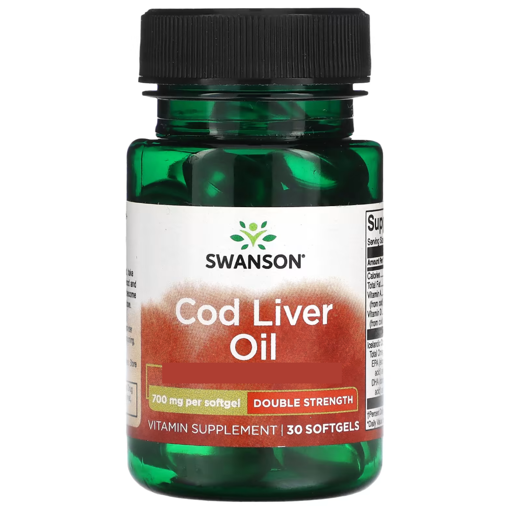스완슨 <b>코드 리버 오일</b> 아이슬란드 대구 간유 더블 스트렝스 700mg 30소프트젤