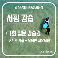 [라스트웨이브 부산서핑샵] 부산송정서핑 1회 강습권(2시간+무제한 자유서핑)