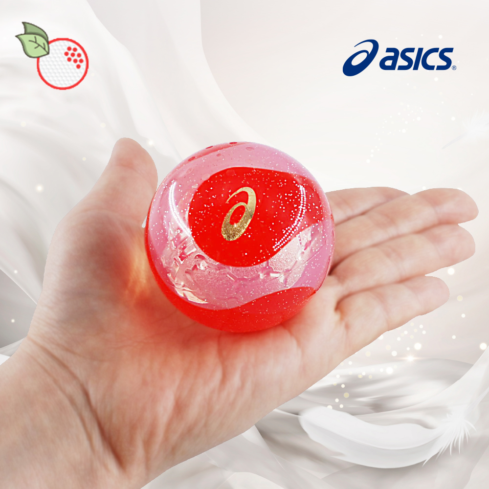 아식스 파크골프 공 하이파워 X-LABO 3겹(3피스) 구조 크리스탈 레드 8204