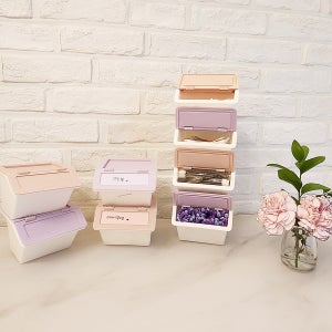 화장대 정리 수납 상자 2P 소품정리함 면봉 헤어핀 고무줄 실핀